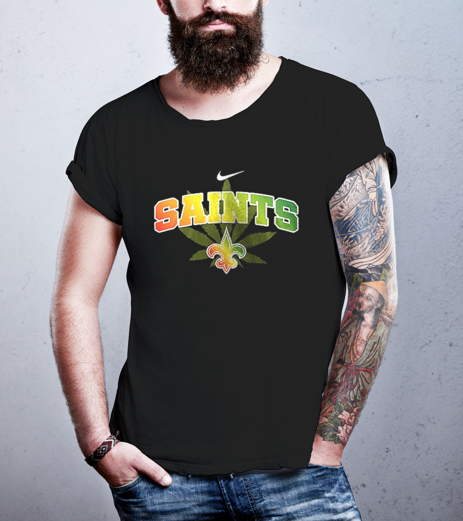 New Orleans Saints Nike One Love Fleur De Lis Leaf T-Shirt