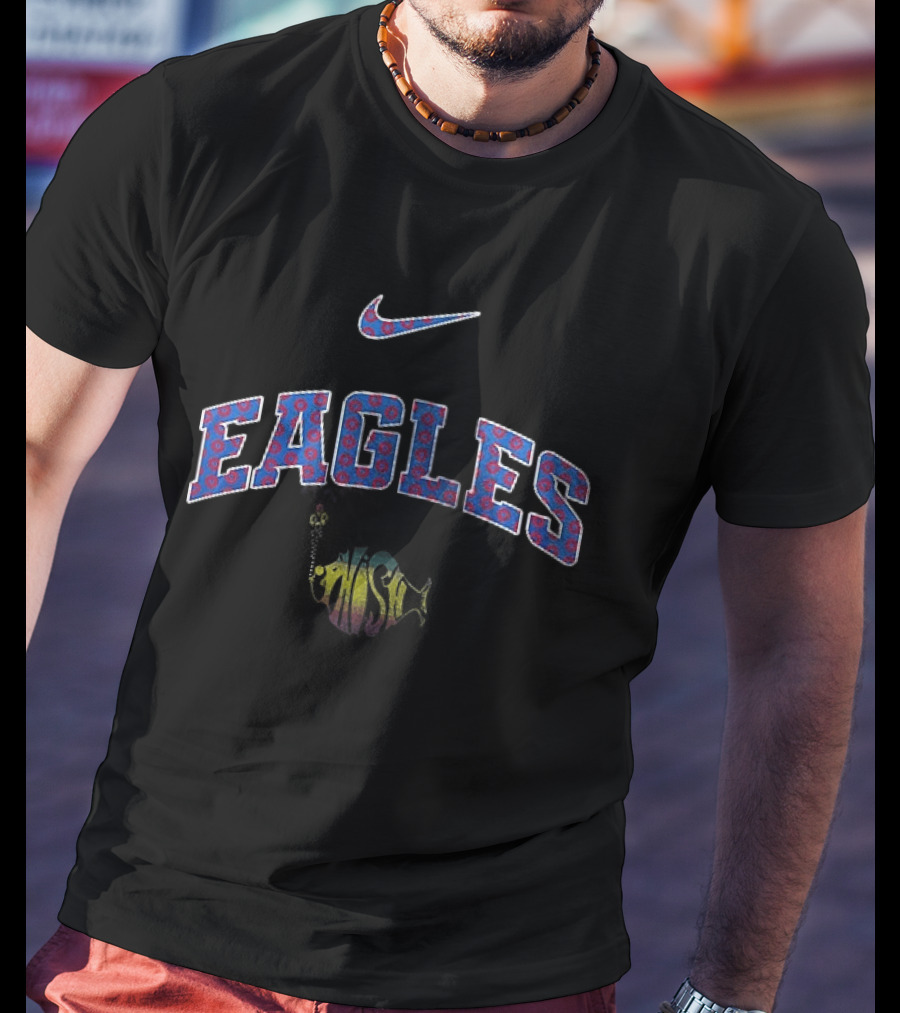 Nike Philadelphia Eagles EAGLES Text With Phish Band T-Shirt