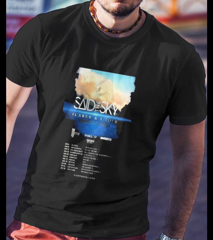 Said The Sky Icarus & I Tour 2026 Dates Clouds Shallou Special Guest T-Shirt