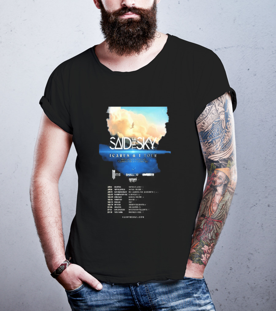 Said The Sky Icarus & I Tour 2026 Dates Clouds Shallou Special Guest T-Shirt