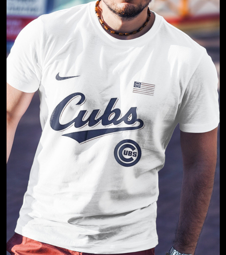Nike Cubs USA 250th Anniversary Flag T-Shirt