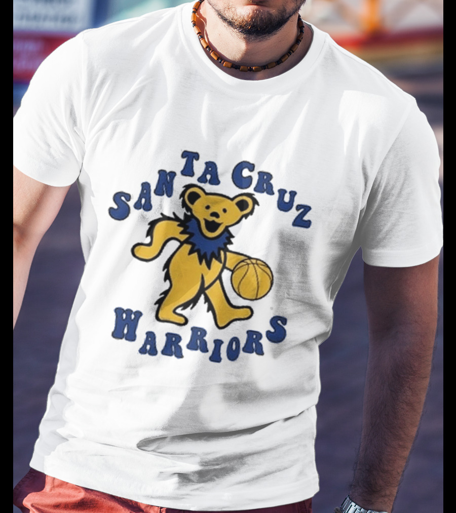Grateful Dead SCW Bear Santa Cruz Warriors Basketball T-Shirt