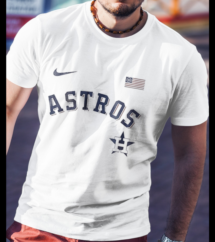 Nike Houston Astros USA 250th Anniversary Baseball American Flag T-Shirt