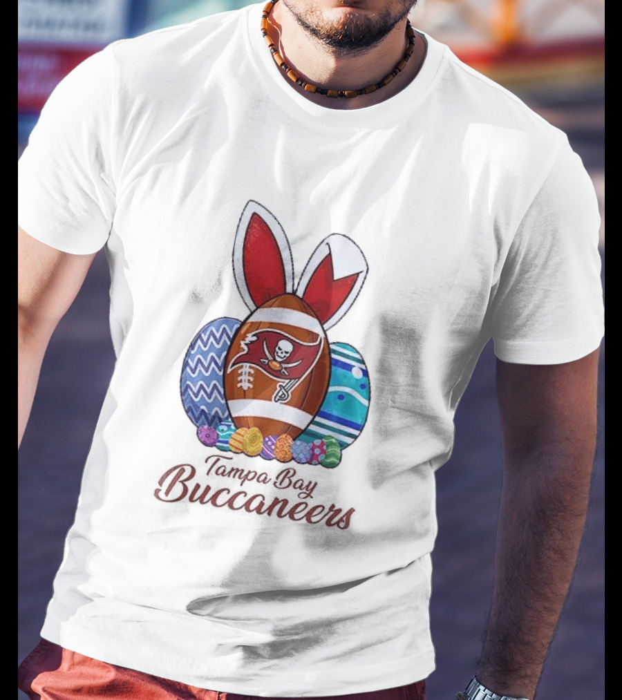 Tampa Bay Buccaneers Easter Bunny Football Eggs Buccaneers T-Shirt