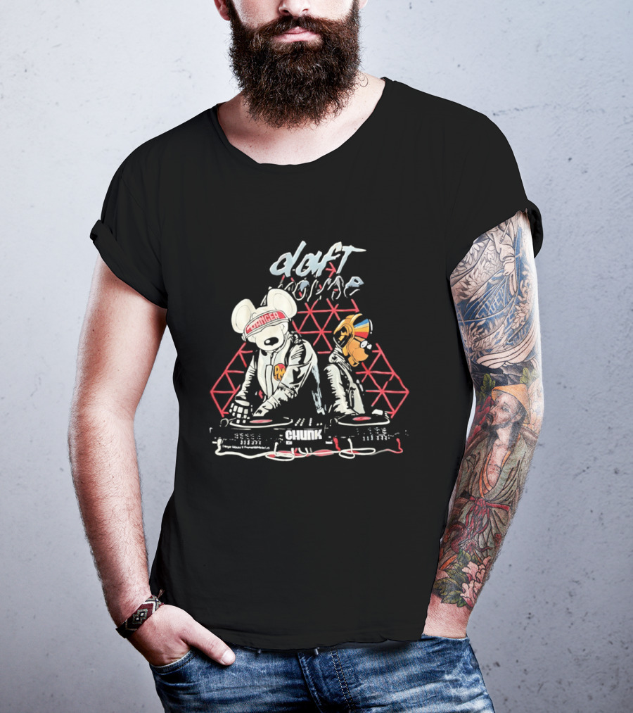 Chunk Daft Mouse DJ Duo Dance Music Fan T-Shirt