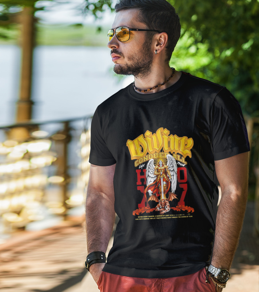 Divine Conquer All Angelic Warrior Battle HOXO17 T-Shirt