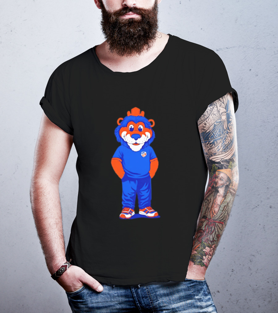 FC Cincinnati Casual Gary Mascot Blue And Orange Outfit T-Shirt