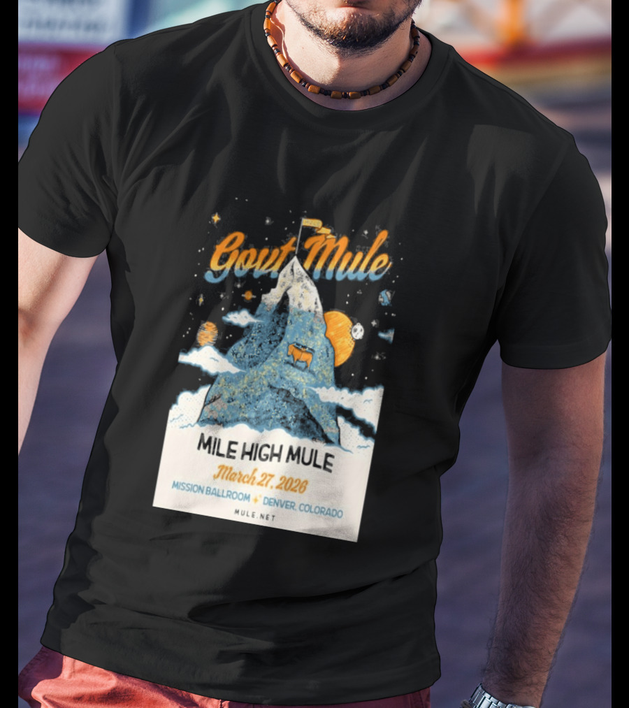 Gov't Mule Mission Ballroom Denver March 27 2026 Event Mountain T-Shirt