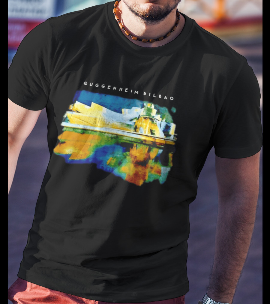 Guggenheim Bilbao Museum Painting Abstract Art Reflection T-Shirt