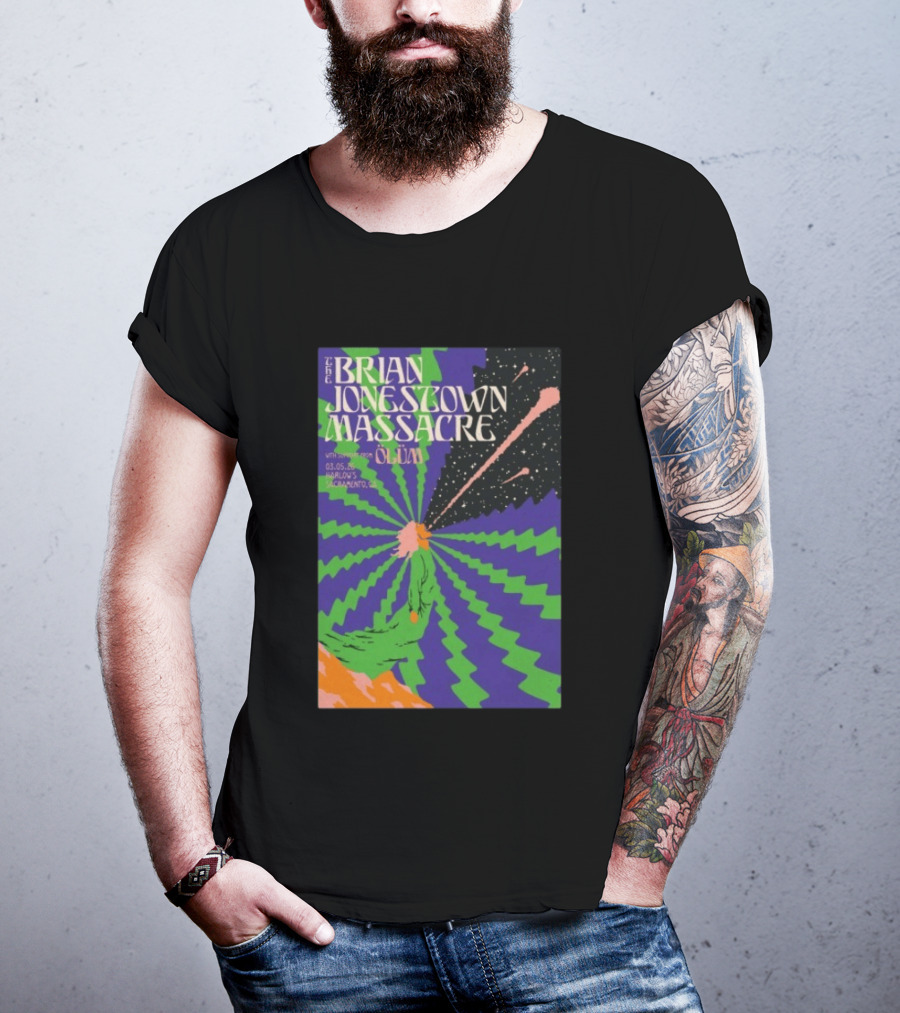 The Brian Jonestown Massacre Sacramento March 5 2026 Oliva Event Flyer At Harlows T-Shirt