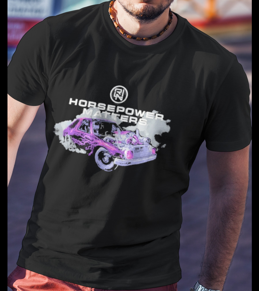 Robby Layton Horse Power Matters Purple Car Motif T-Shirt