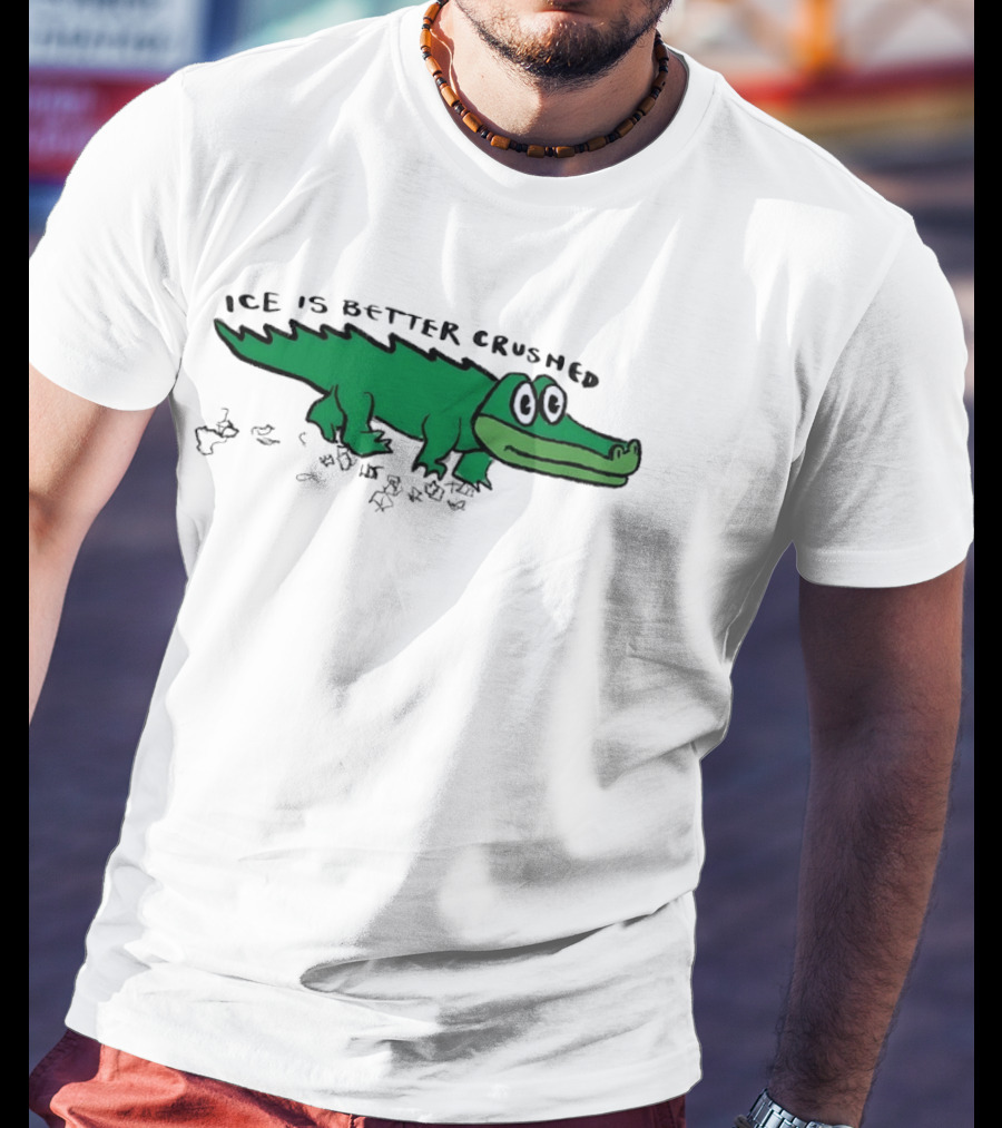 Alligator Ice Is Better Crushed Cartoon T-Shirt