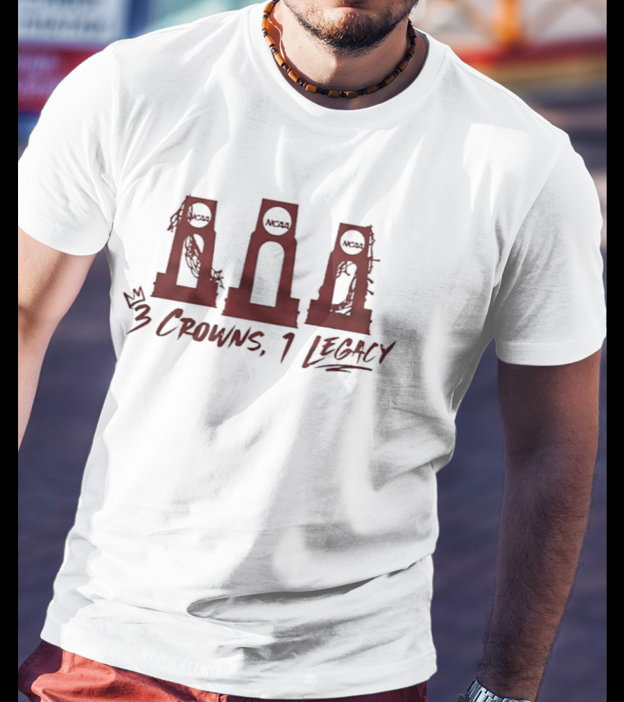 South Carolina Gamecocks NCAA 3 Crowns 1 Legacy Trophy T-Shirt