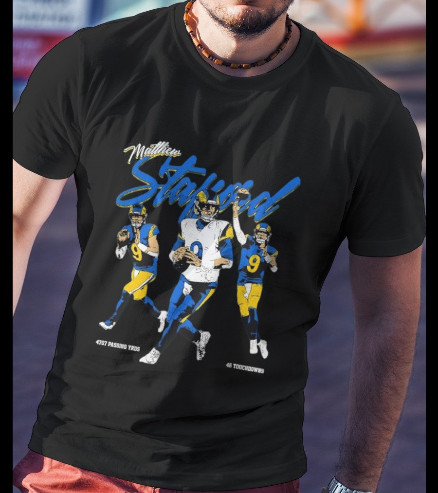 Matthew Stafford Los Angeles Rams MVP Quarterback Number 9 T-Shirt