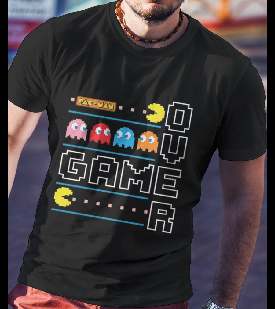 Pac Man Game Over With Ghosts Retro Arcade T-Shirt