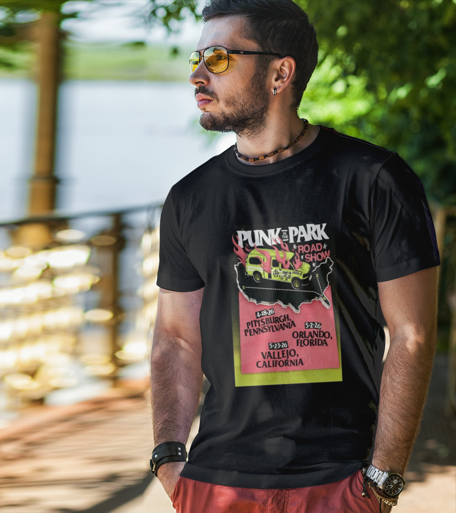 Punk In The Park Road Show April 18 2026 Pittsburgh Pennsylvania Tour Dates Orlando Vallejo T-Shirt