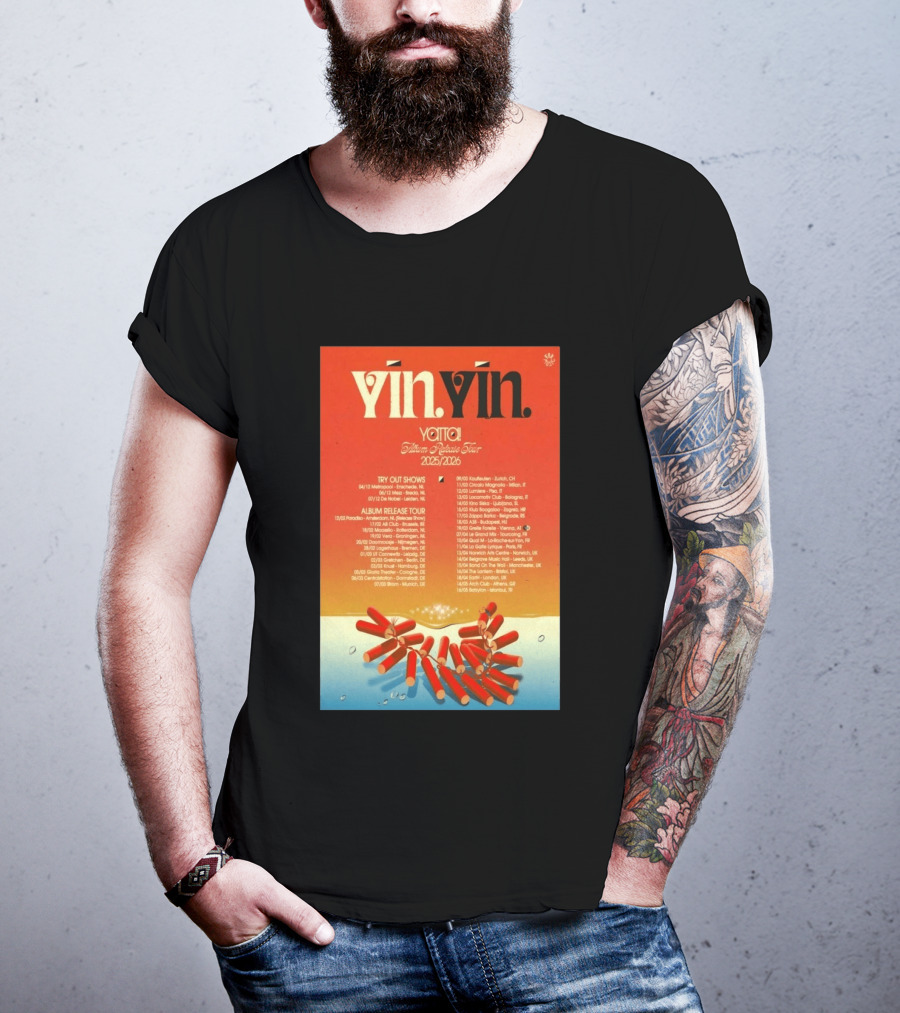 YĪN YĪN Yatta Album Release Tour 2025 2026 Europe And UK Dates T-Shirt