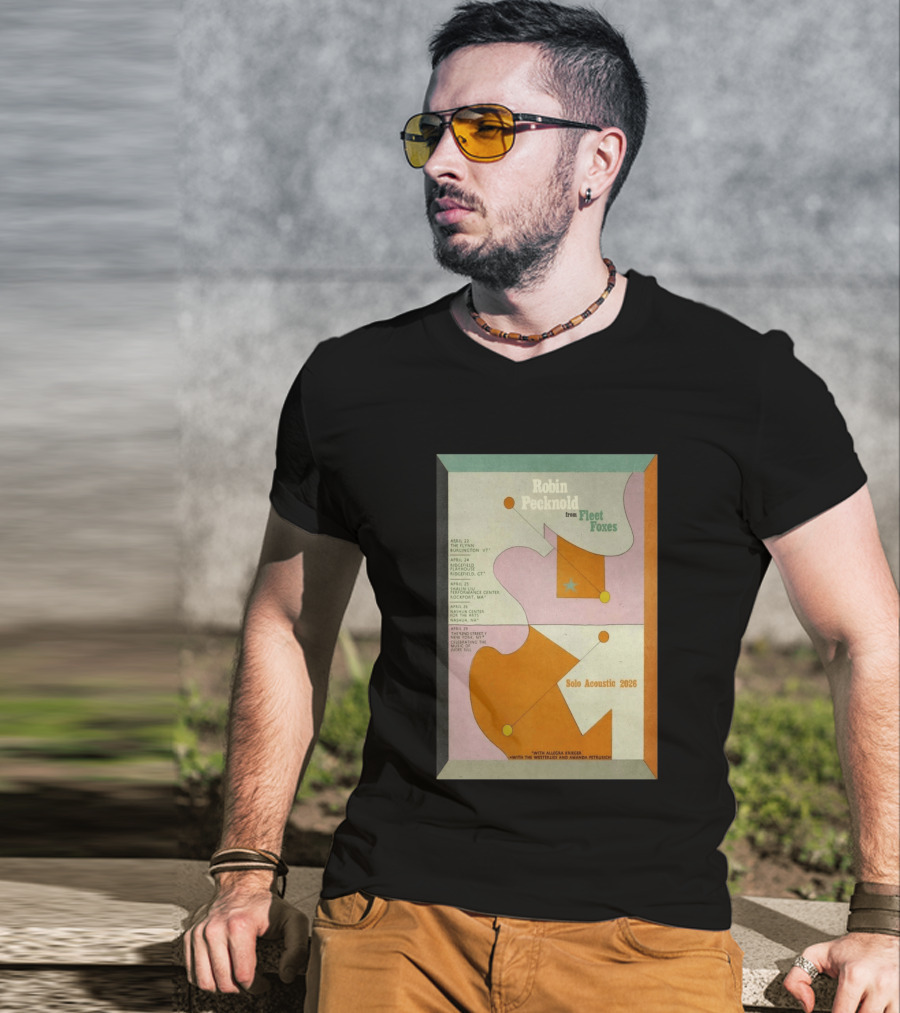 Robin Pecknold Fleet Foxes Tour 2026 Flynn Ridgefield Rockport Nashua NYC T-Shirt