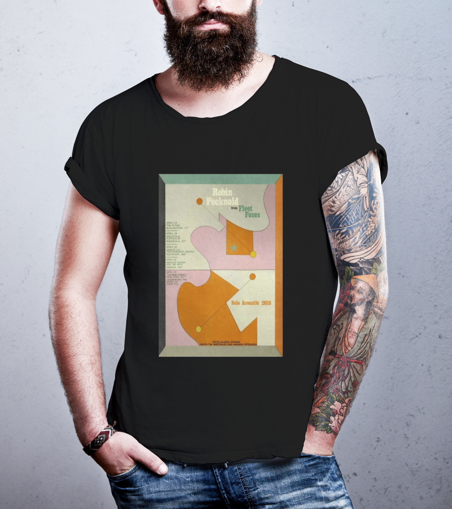 Robin Pecknold Fleet Foxes Tour 2026 Flynn Ridgefield Rockport Nashua NYC T-Shirt