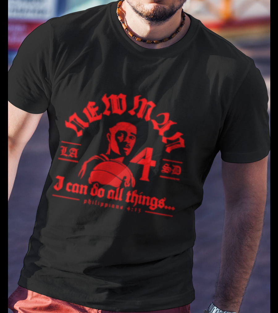 Sean Newman Jr 4 San Diego State Aztecs Basketball I Can Do All Things Philippians 4:13 T-Shirt