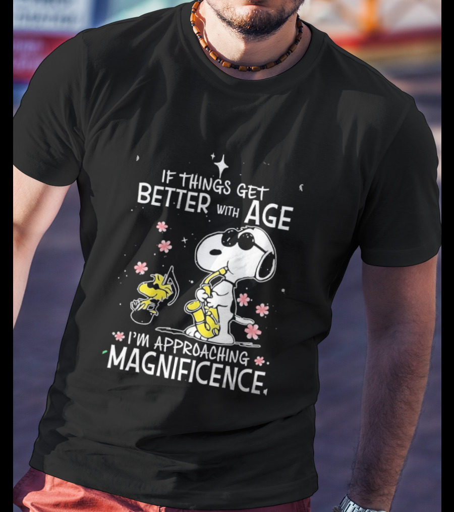 Snoopy And Woodstock Better With Age Approaching Magnificence Blossom T-Shirt