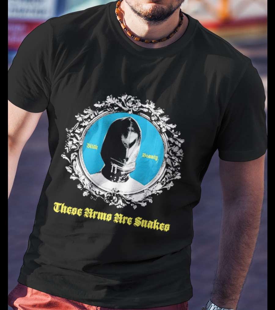 These Arms Are Snakes Filth Beauty Visored Figure Blue Circle Floral Frame T-Shirt