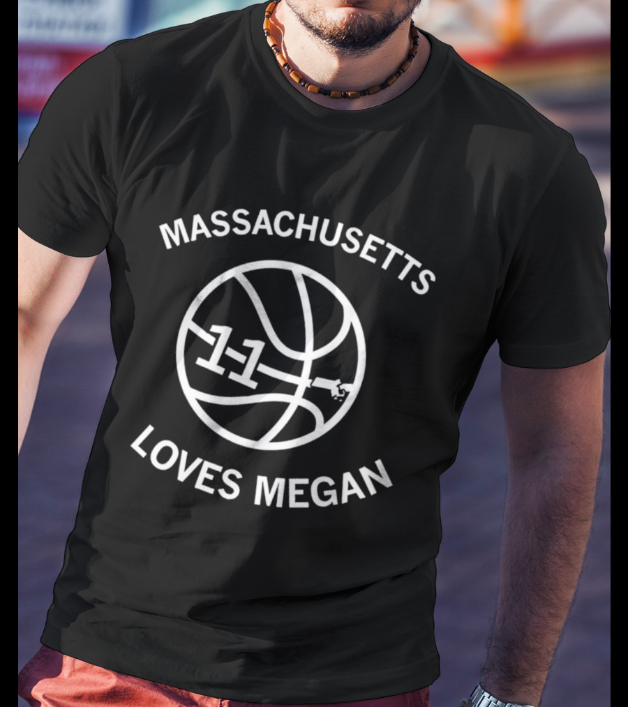 Massachusetts Loves Megan Basketball Number 11 T-Shirt
