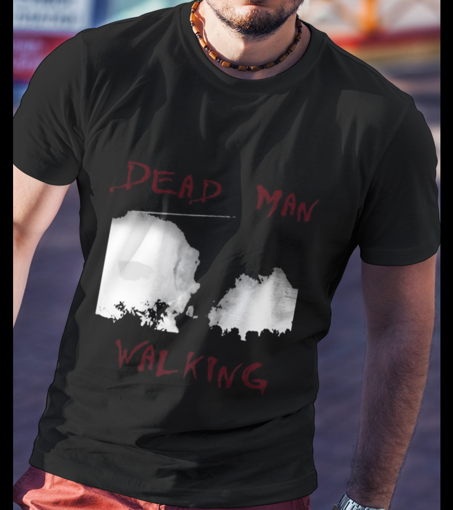 Dead Man Walking Zombie Hand Print Grunge T-Shirt
