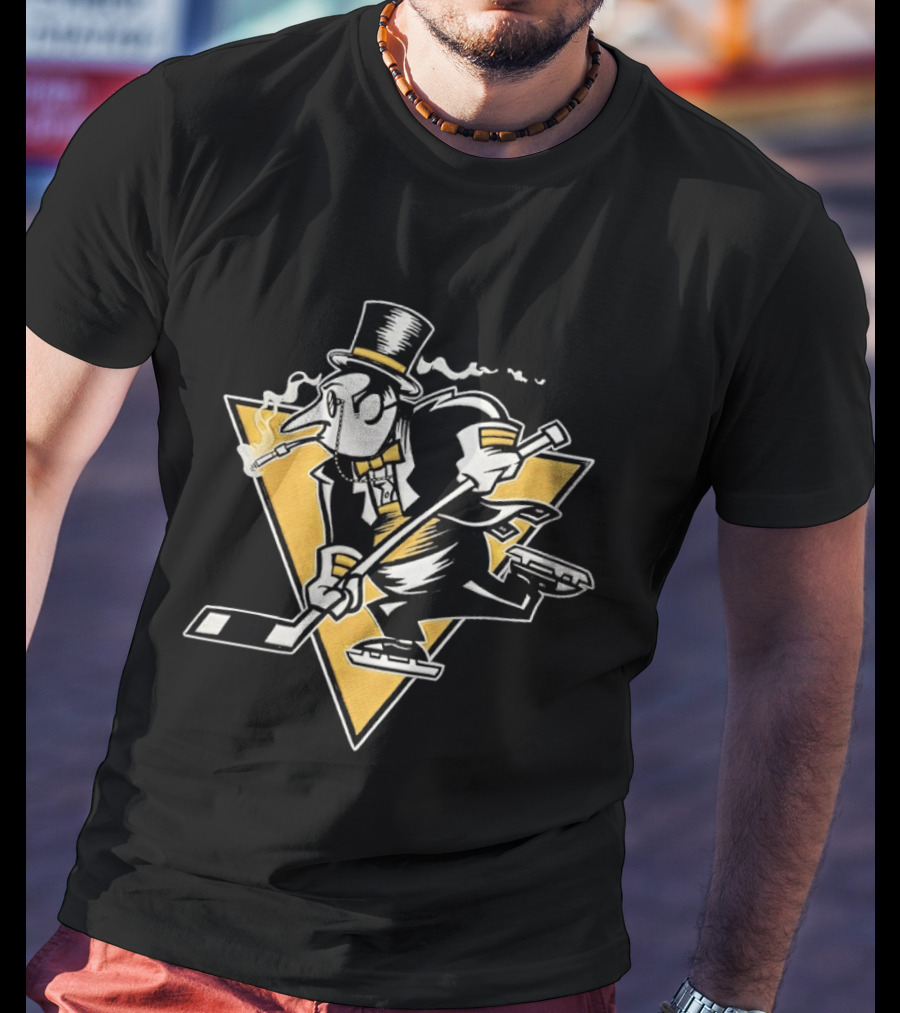 Pittsburgh Penguins Oswald Cobblepot Hockey Character Sports Mashup T-Shirt
