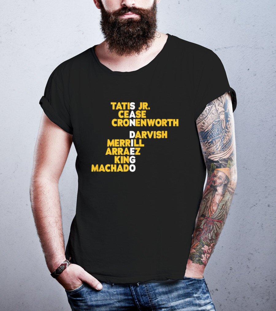 San Diego Baseball 2025 Tatis Jr Machado Darvish Merrill King Names T-Shirt