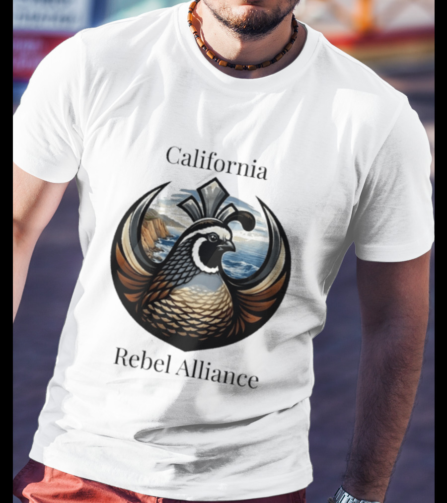 California Rebel Alliance Quail Coastal T-Shirt