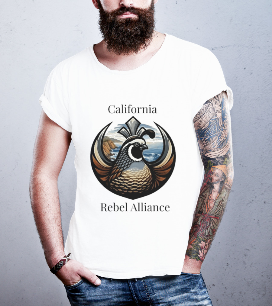 California Rebel Alliance Quail Coastal T-Shirt