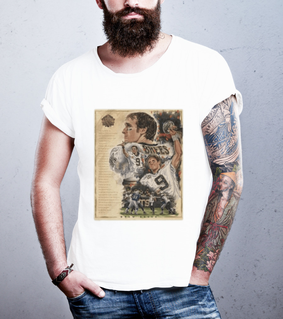 Drew Brees New Orleans Saints 2026 Pro Football Hall Of Fame Inductee First Ballot Hall Of Famer Quarterback Number 9 Legacy T-Shirt