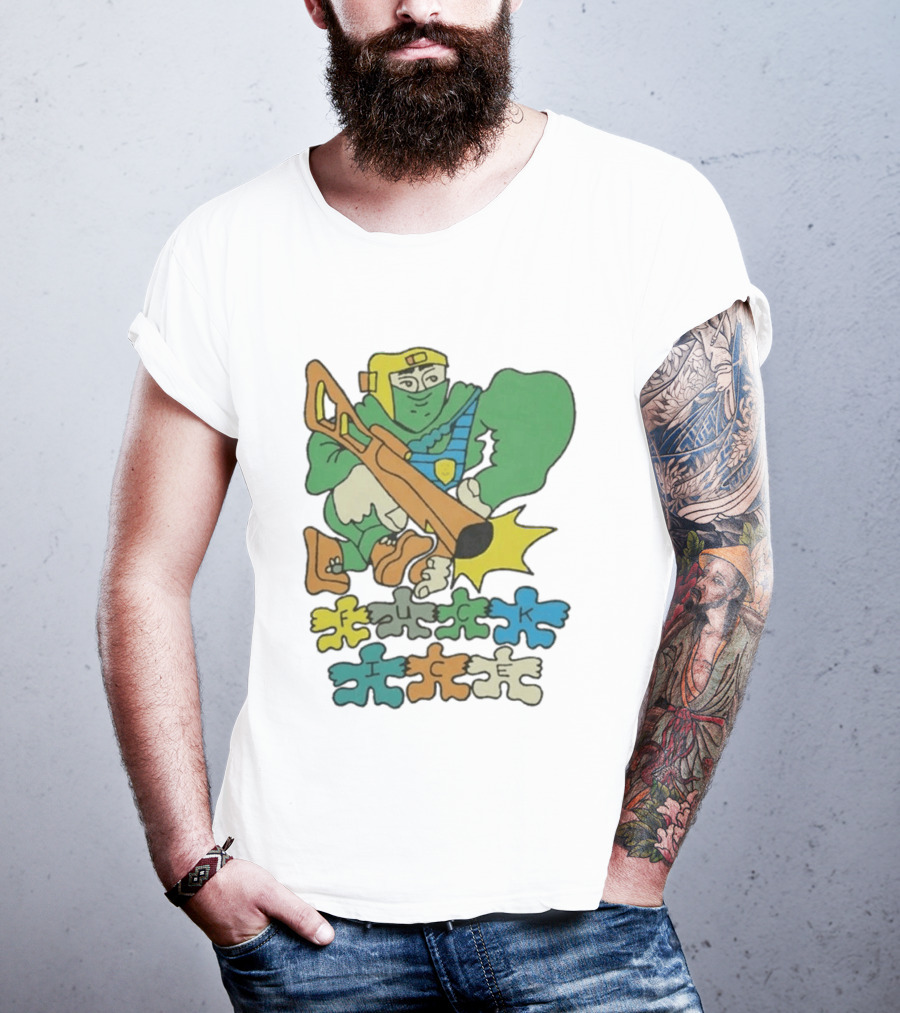 Honeytv Fuck Ice Retro Soldier Puzzle T-Shirt