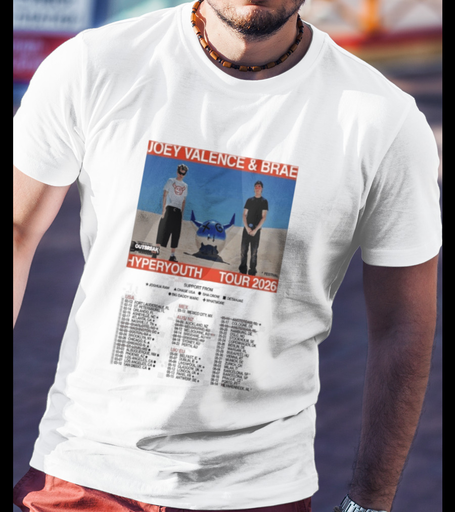 Joey Valence & Brae Hyperyouth Tour 2026 Festival Outbreak T-Shirt