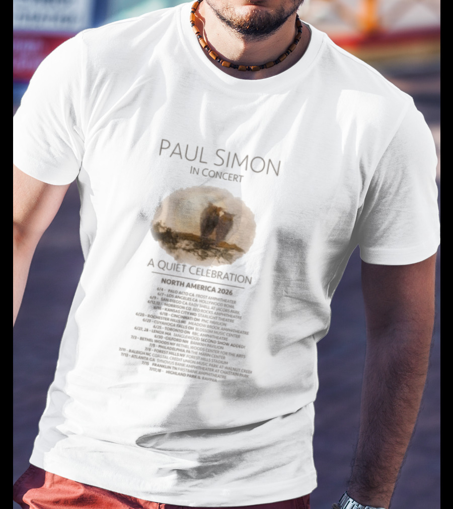 Paul Simon In Concert A Quiet Celebration North America 2026 Tour Dates And Locations Oval Central T-Shirt