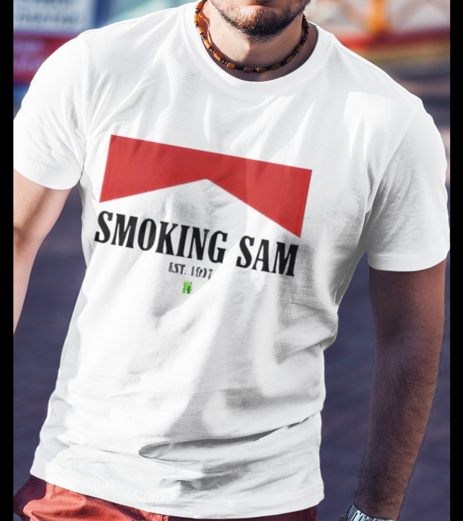 Smoking Sam Est 1997 Marlboro Man Seattle Football T-Shirt