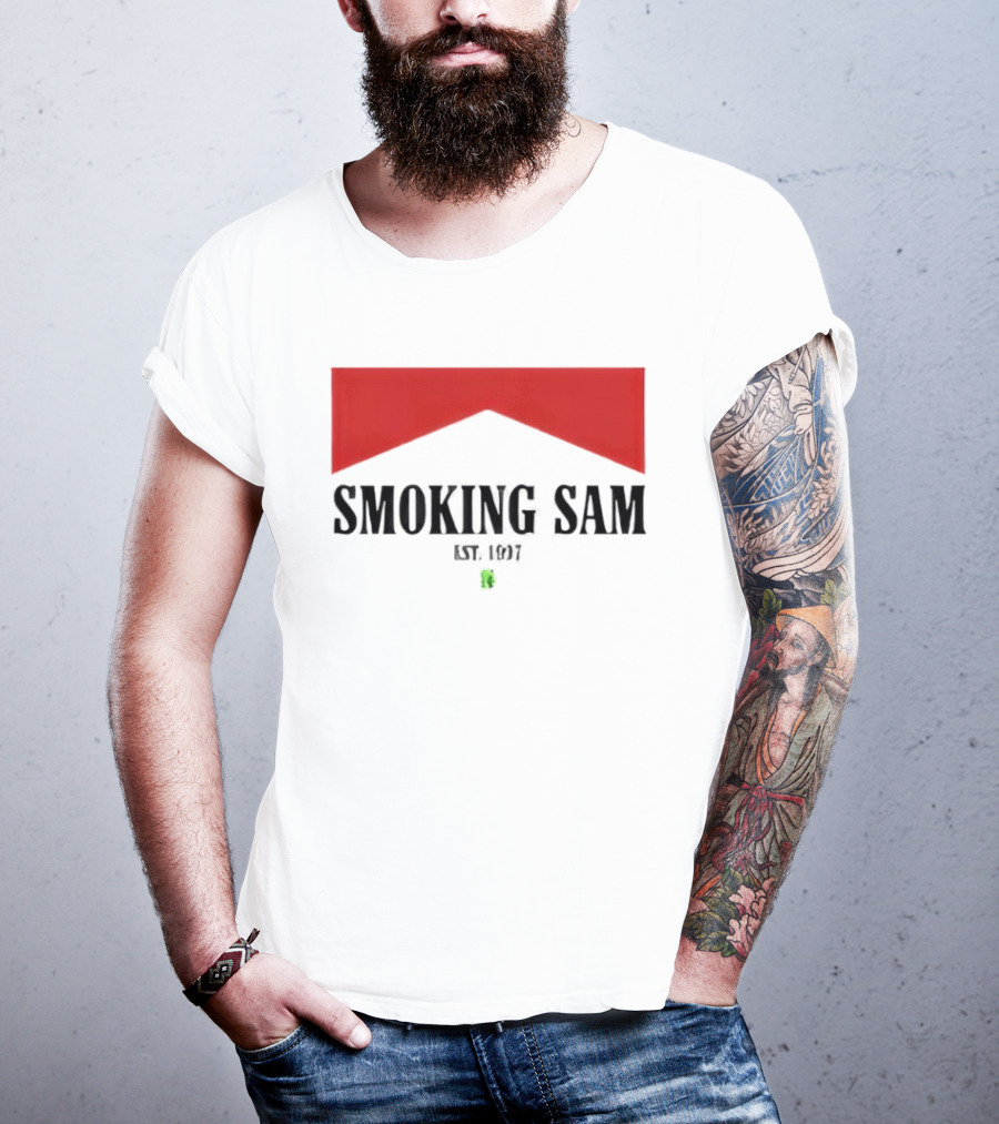 Smoking Sam Est 1997 Marlboro Man Seattle Football T-Shirt