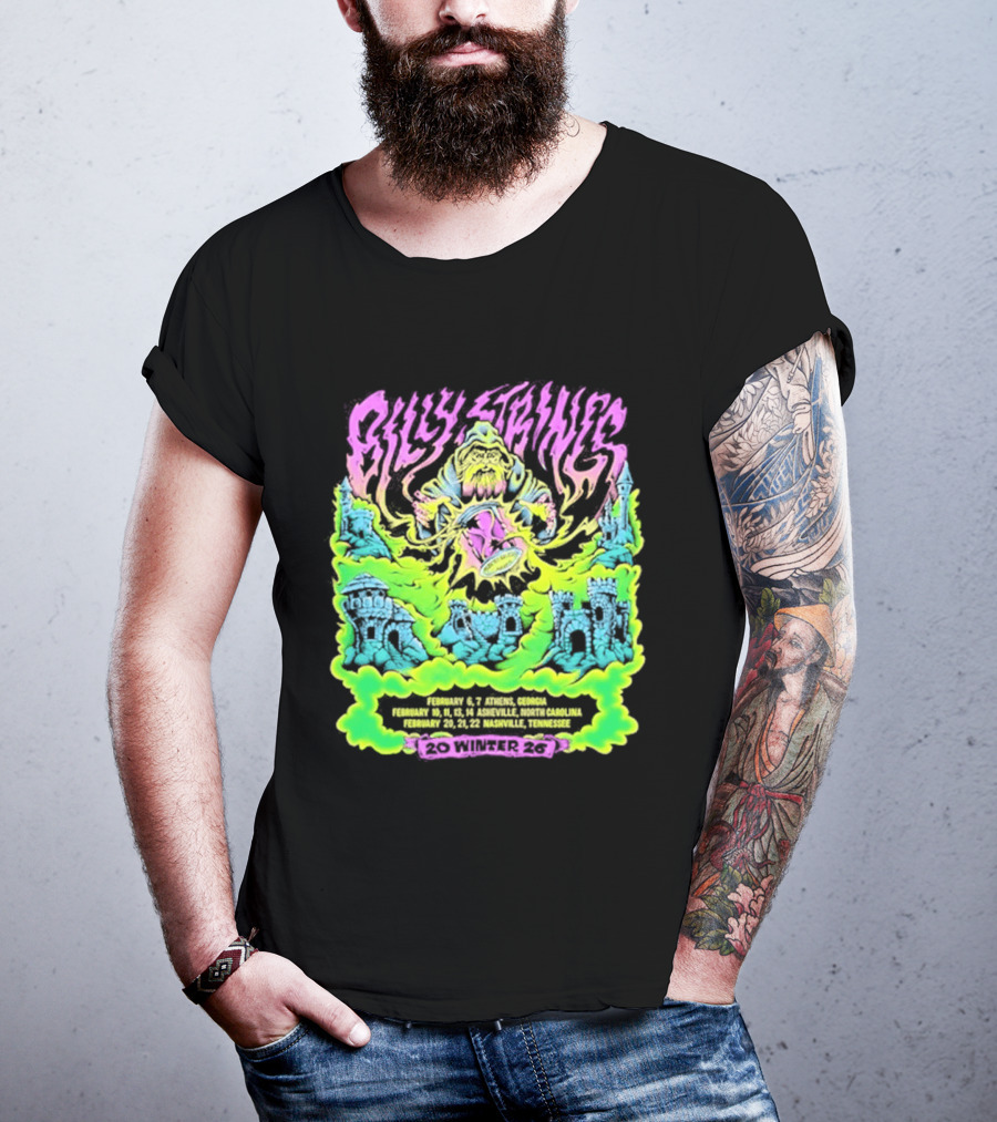 Billy Strings Winter Tour 2026 Psychedelic Castle T-Shirt