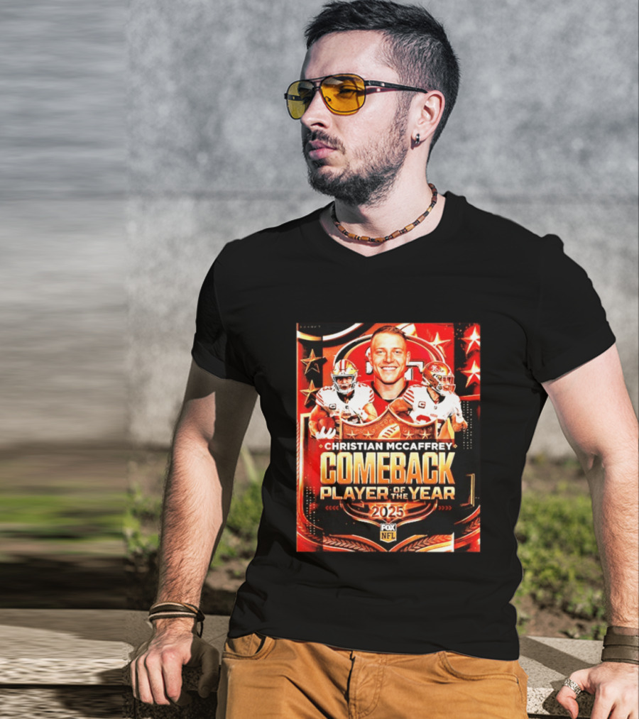 Christian McCaffrey 2025 NFL Comeback Player Of The Year San Francisco 49ers T-Shirt