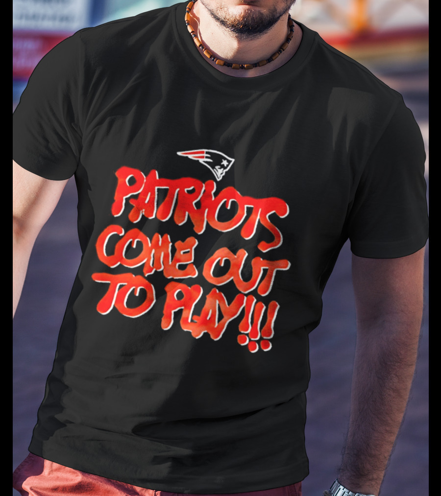 New England Patriots Come Out To Play Patriots Logo Enthusiast Gear T-Shirt
