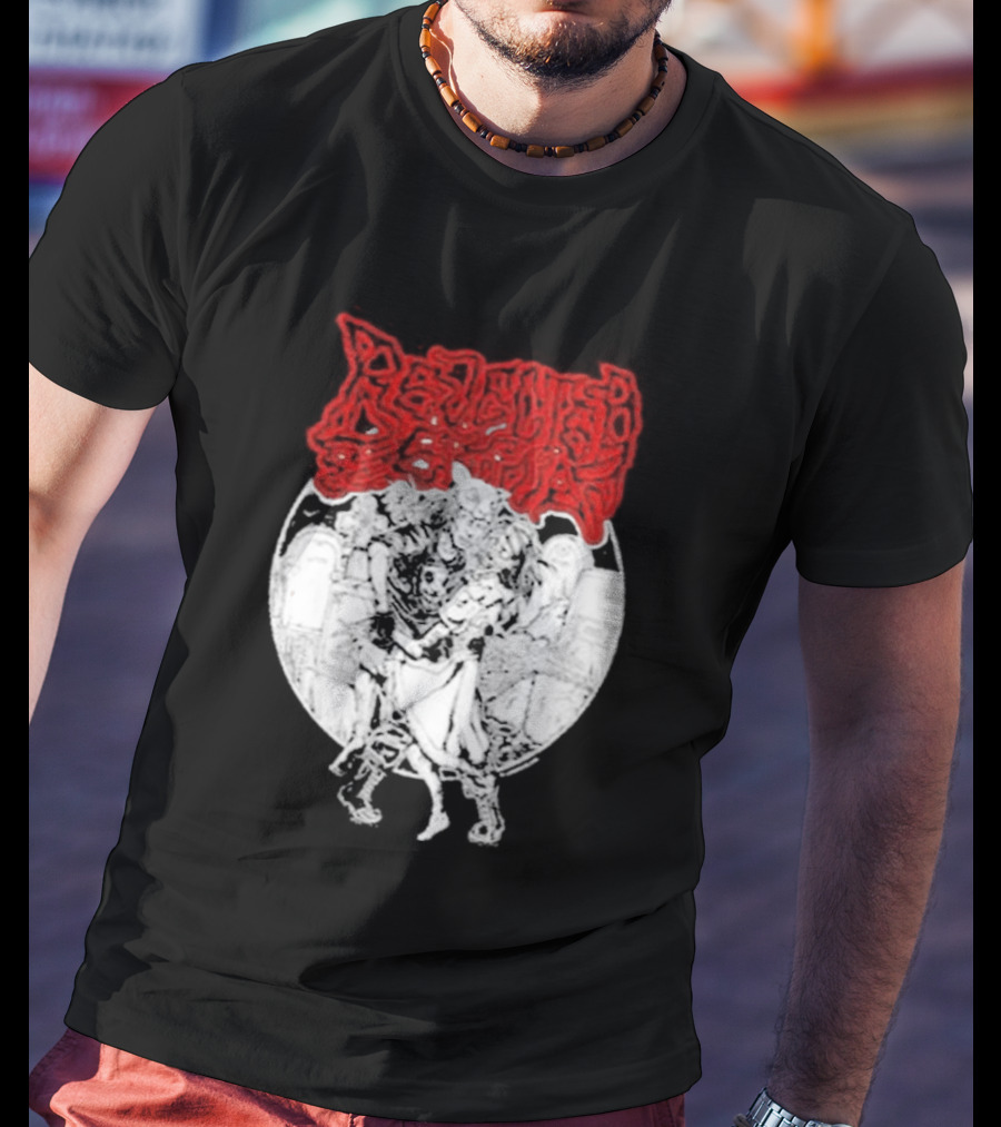 Lamb Mask Heart Motif Until Death Valentine's Symbolism T-Shirt