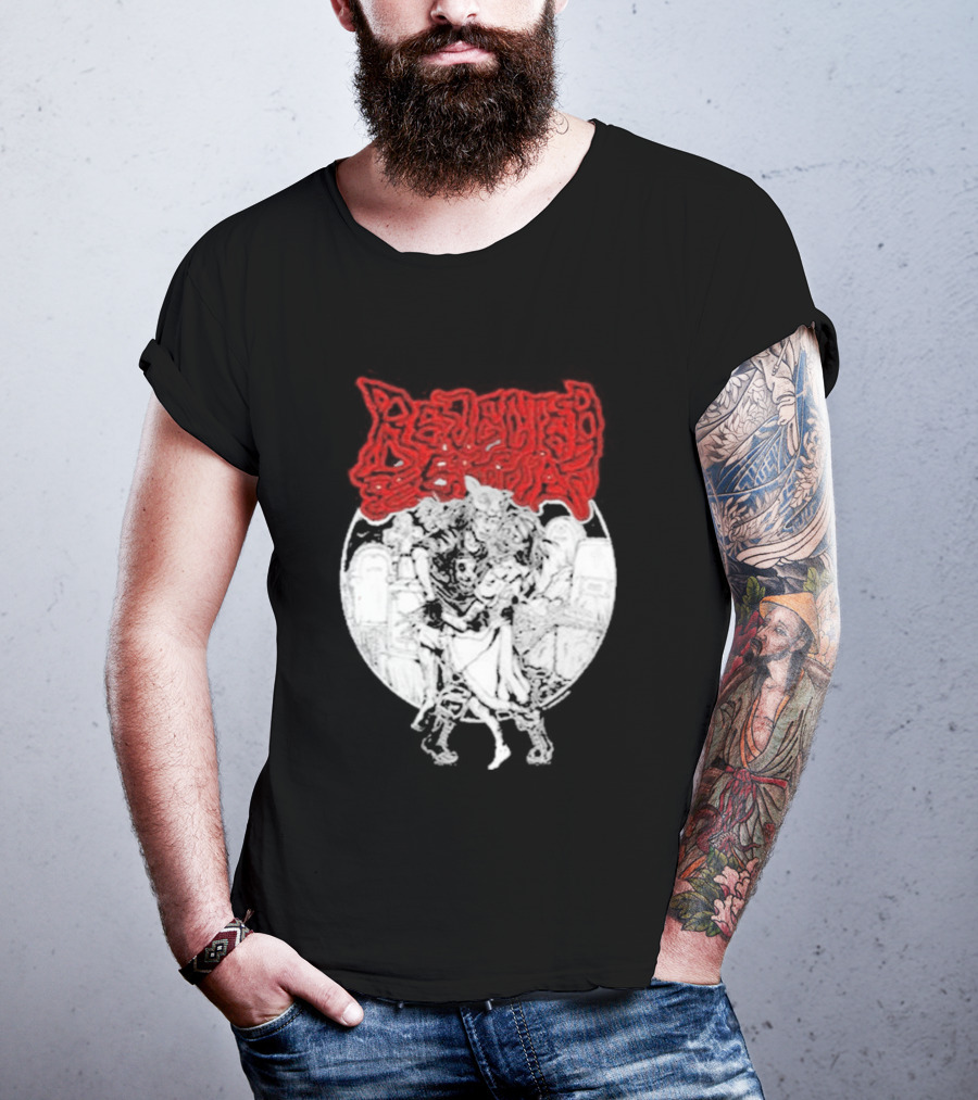 Lamb Mask Heart Motif Until Death Valentine's Symbolism T-Shirt