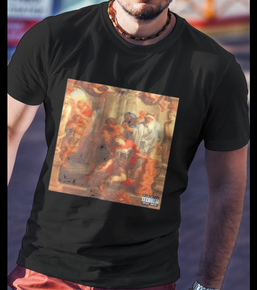 Suicideboys I No Longer Fear The Razor Guarding My Heel Album Cover Art Historic Painting Parental Advisory T-Shirt