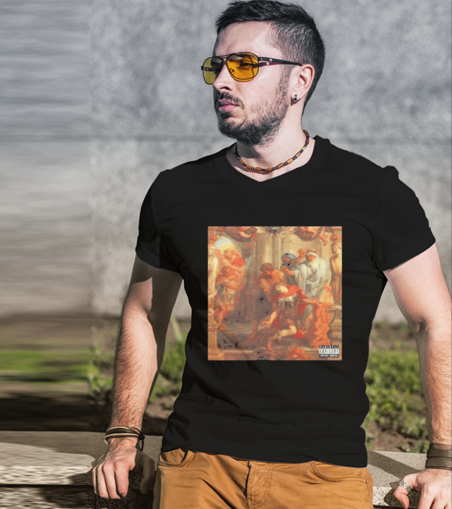 Suicideboys I No Longer Fear The Razor Guarding My Heel Album Cover Art Historic Painting Parental Advisory T-Shirt