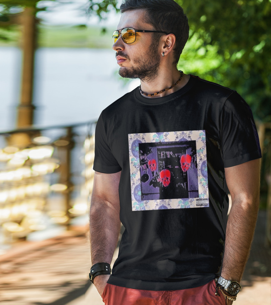 Suicideboys Kill Yourself Part IX The Soulseek Saga Album Cover With Parental Advisory Flowers And Skulls T-Shirt