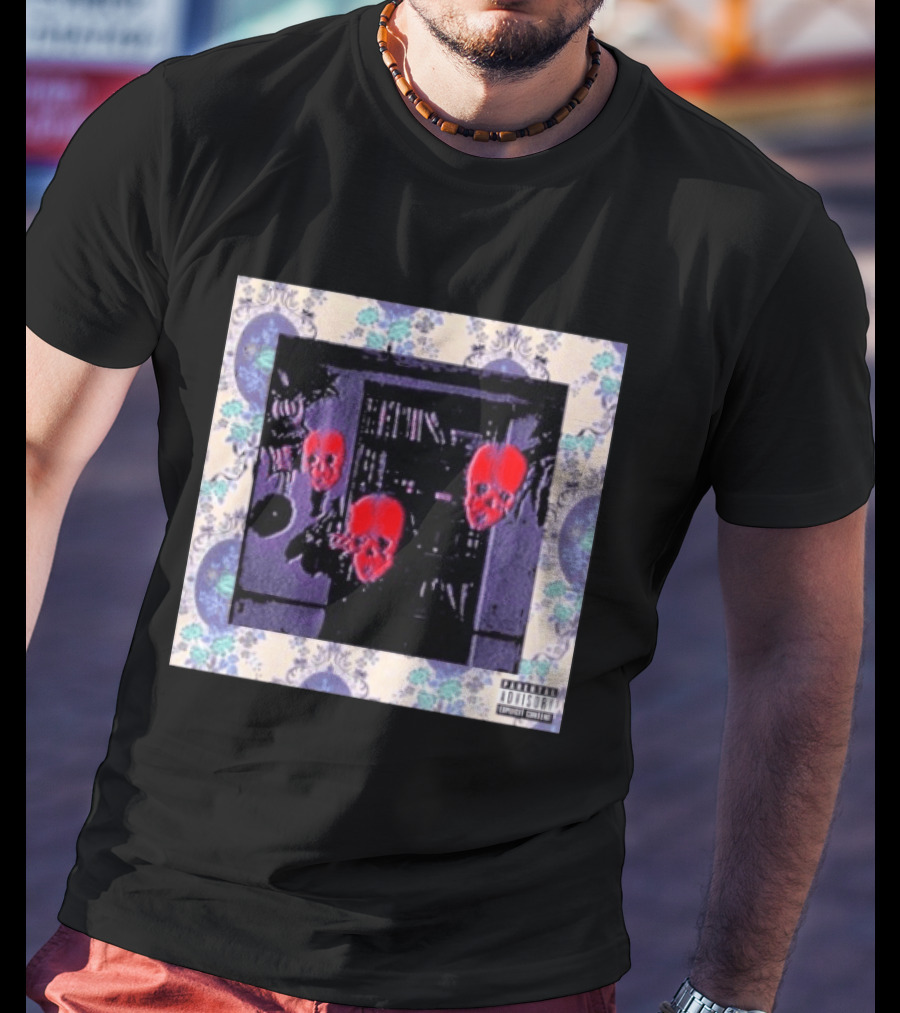 Suicideboys Kill Yourself Part IX The Soulseek Saga Album Cover With Parental Advisory Flowers And Skulls T-Shirt