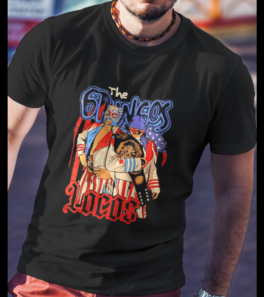 The Gringos Locos Wrestling Team Masked Champions With Stars And Stripes T-Shirt