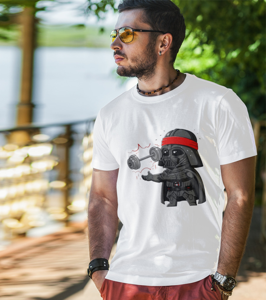 Force Lift Red Bandana Parody Villain Exercise Humor T-Shirt
