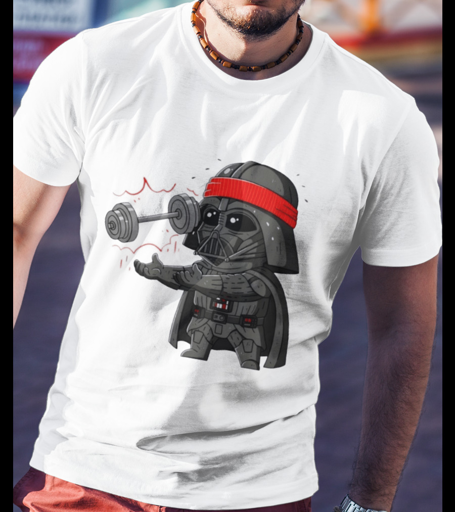 Force Lift Red Bandana Parody Villain Exercise Humor T-Shirt
